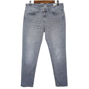 Rag & Bone Women's Dre Low-Rise Slim Boyfriend Light Wash Gray Jeans Size 29